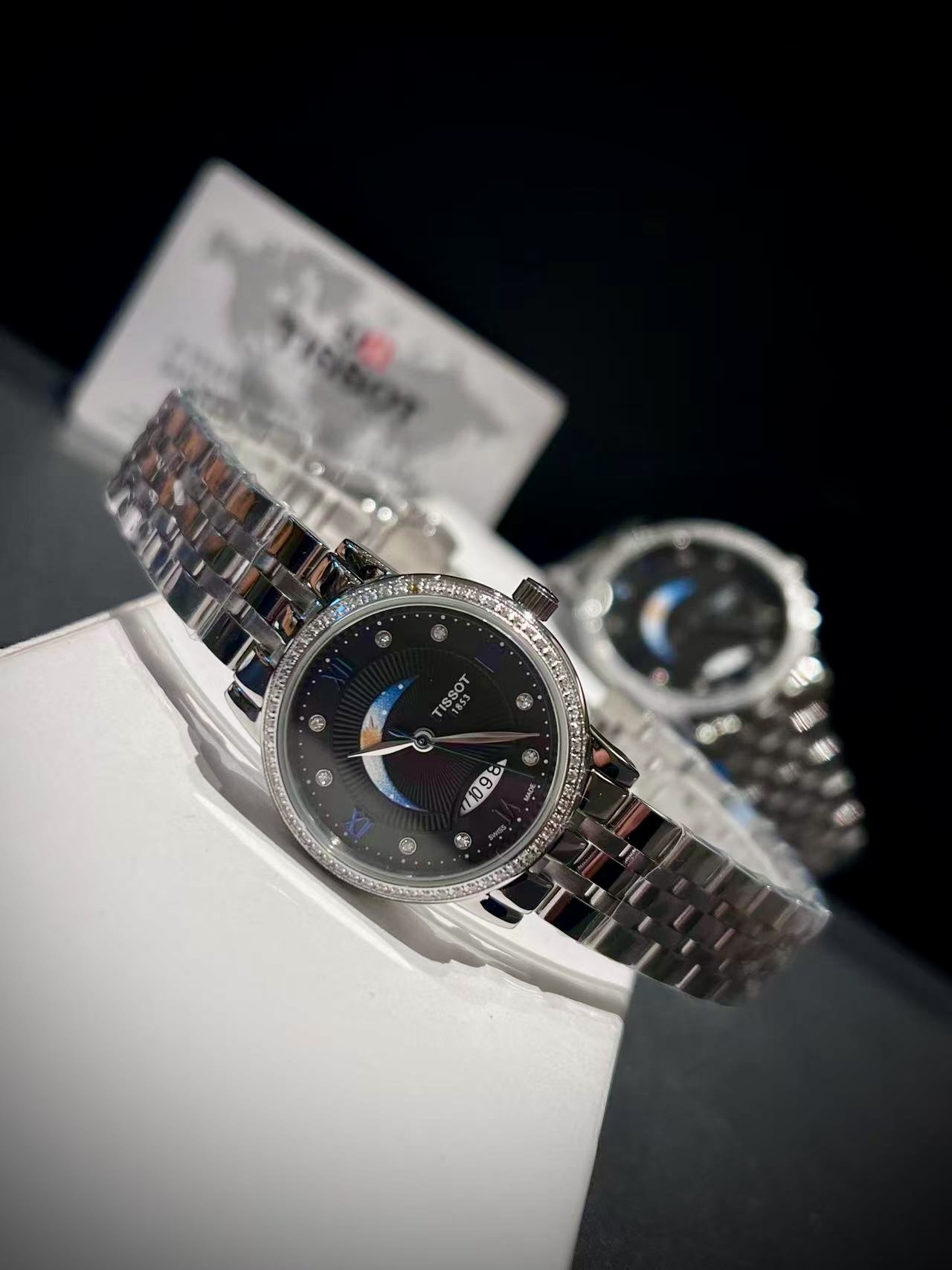 Tissot ティソ デジール ムーンフェイズ ローマ数字 / レディース＆メンズ クォーツ腕時計