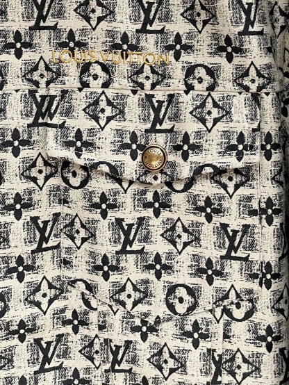 ルイ・ヴィトン「Louis Vuitton」モノグラム柄 ジャカード フリップカラー ジャケット / ワークジャケット