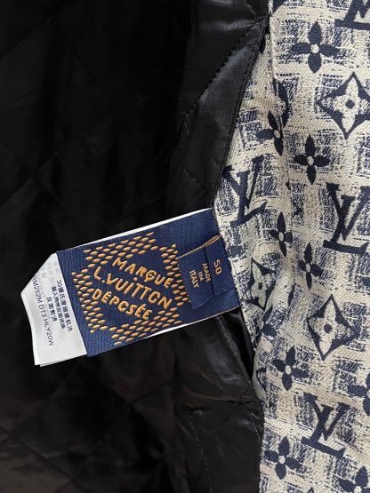 ルイ・ヴィトン「Louis Vuitton」モノグラム柄 ジャカード フリップカラー ジャケット / ワークジャケット