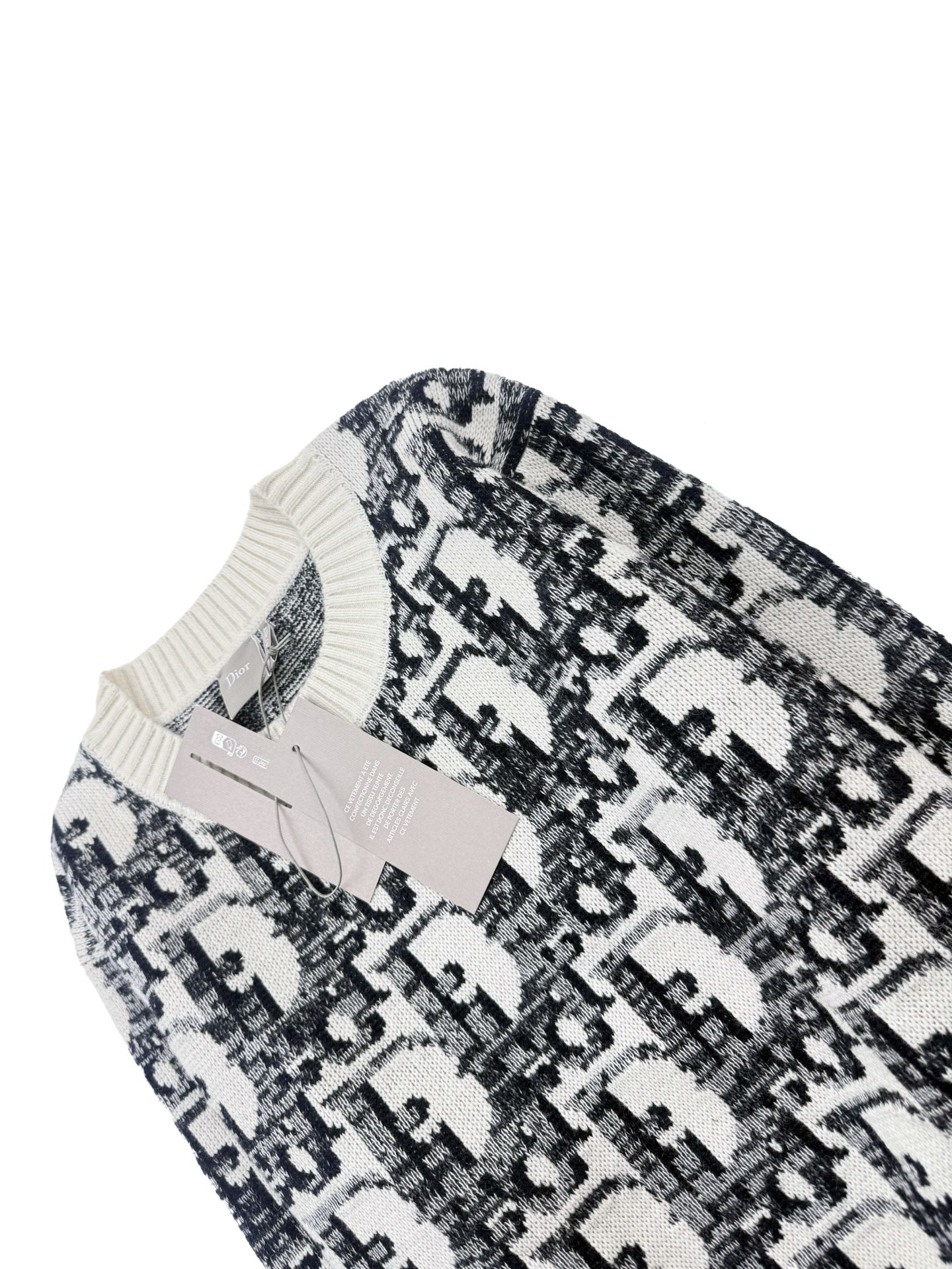 ディオール「Dior」ディオール オブリーク ジャカード クルーネック セーター / メンズ ニット