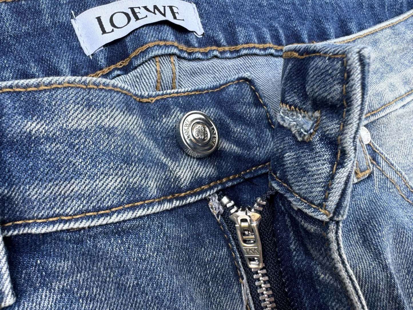 LOEWE &-ロエベ プリントロゴ ハイウエスト ストレートパンツ / ロングパンツ