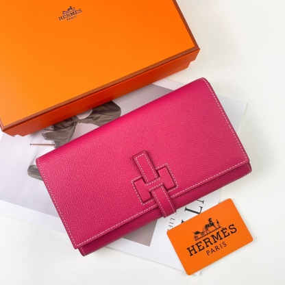エルメス「Hermès」ニューHパッサント トゥータンマン エプソム小牛皮ロングウォレット 8色