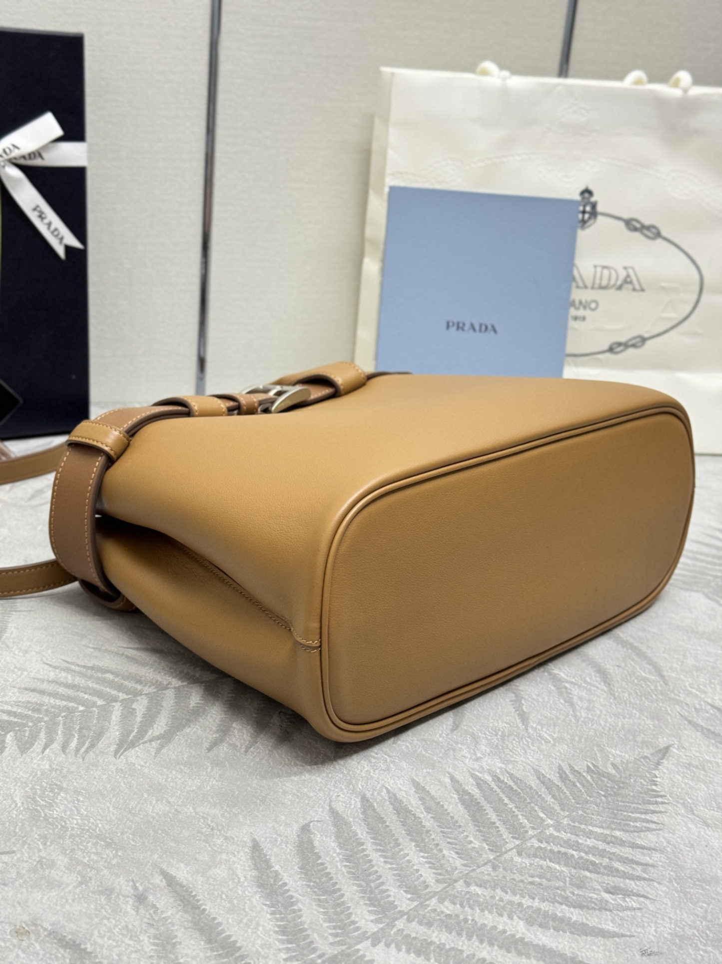 プラダ「Prada」ダブルバッグ スモールトート 1BA434 レザーバッグ