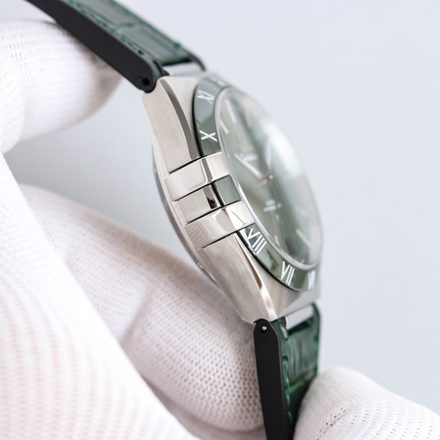 オメガ「Omega」Constellatio﻿n 41MM セラミックベゼル＆レザーストラップ メンズ腕時計 「4色」