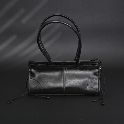プラダ「Prada」ソフトラックス ミディアム ロングハンドル トートバッグ