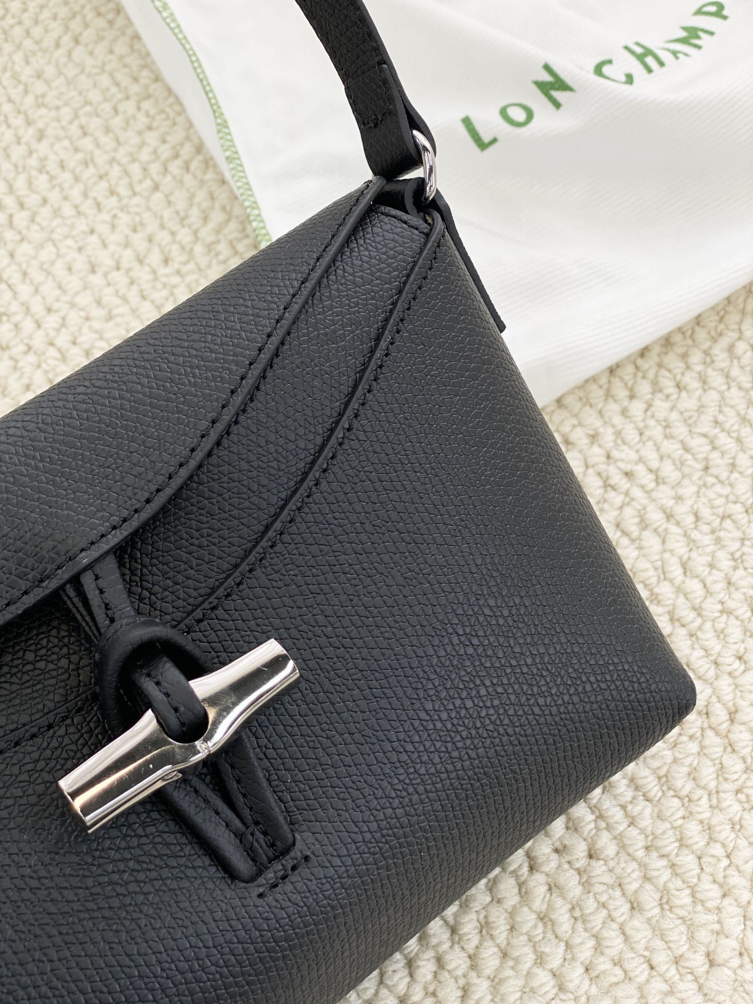 ロンシャン「Longchamp」ロンジャンプ ロゾー 竹節トップハンドルショルダーバッグ スモール