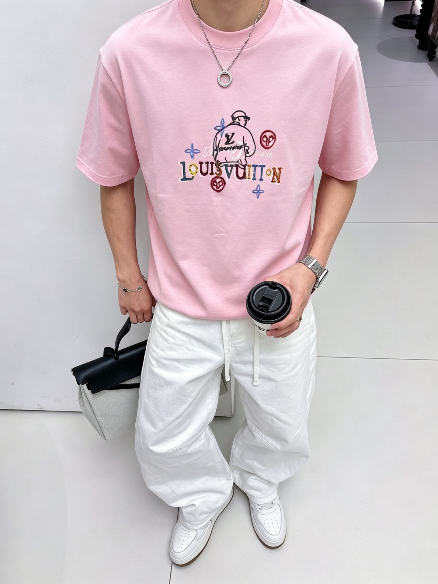 ルイ・ヴィトン「Louis Vuitton」ロゴプリントTシャツ / ショートスリーブ クルーネック