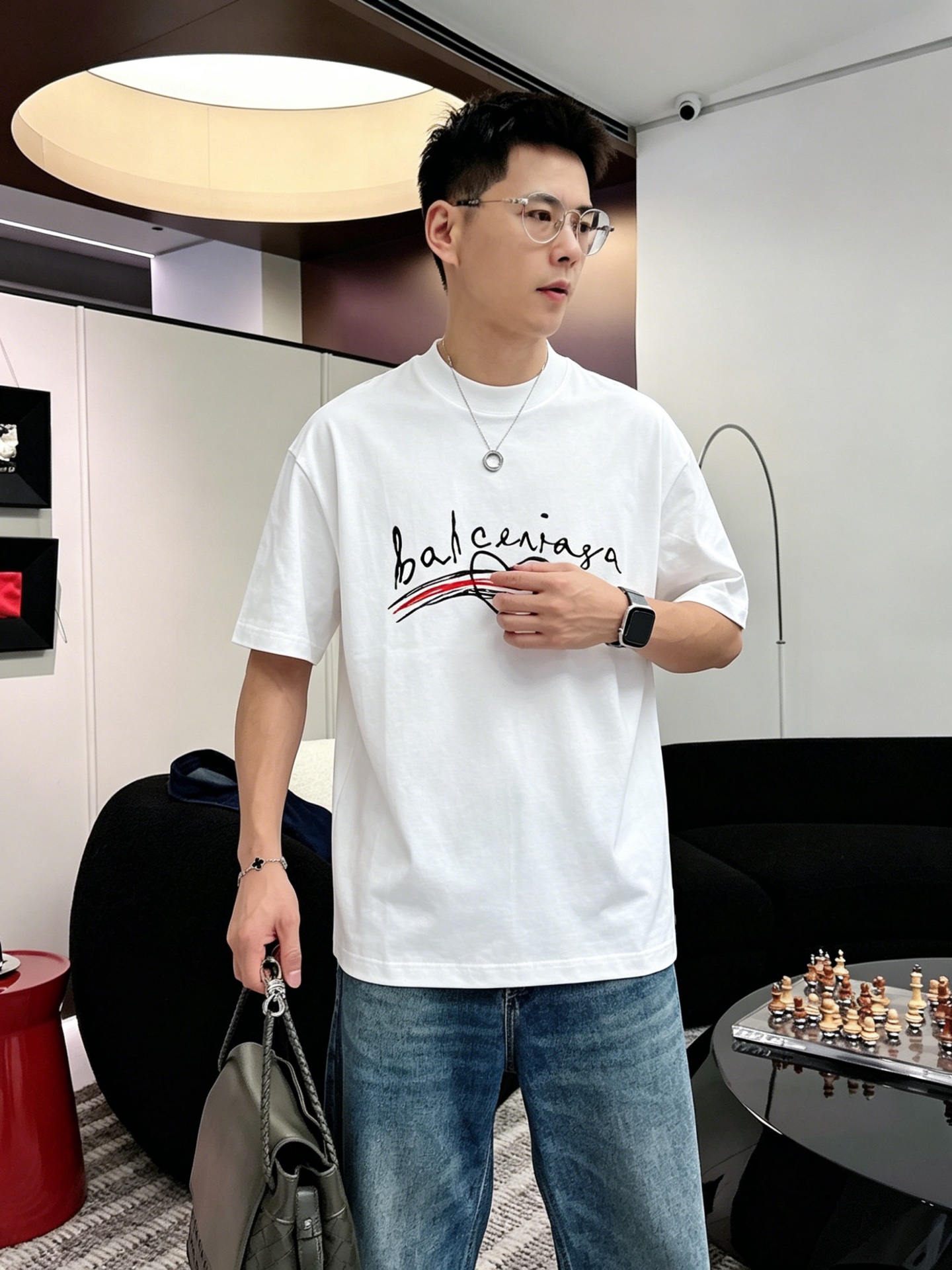 バレンシアガ「Balenciaga」ロゴプリントTシャツ / ショートスリーブ クルーネック