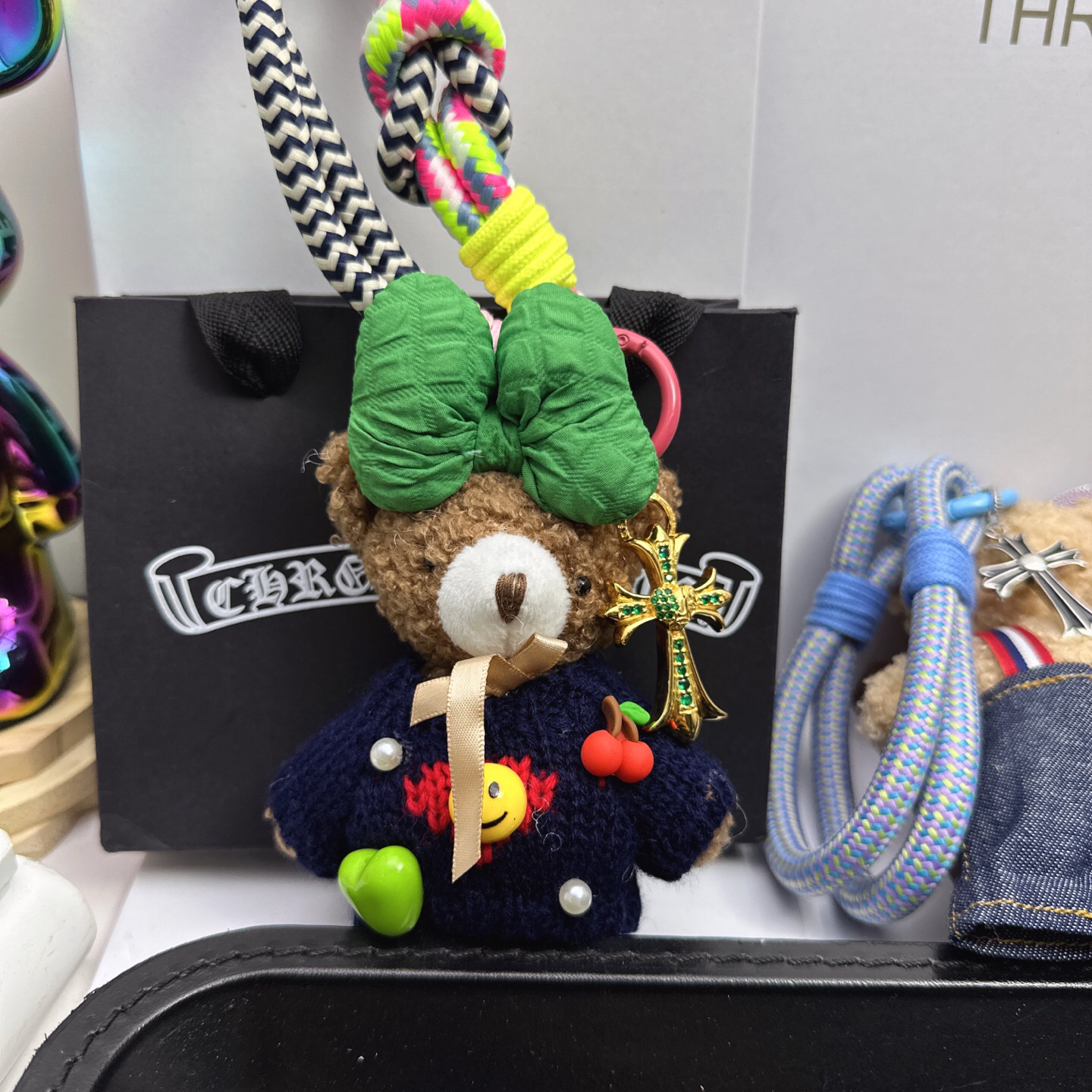 クロムハーツ「Chrome Hearts」バッグチャーム - すべてのトレンドバッグに合わせて、クールでキュートなスタイルを