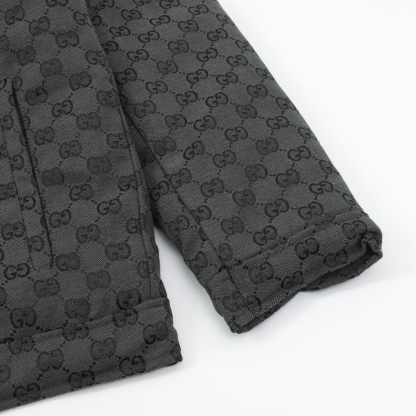 GUCCI / グッチ モノグラム柄が全面にプリントされたダウンジャケットコート