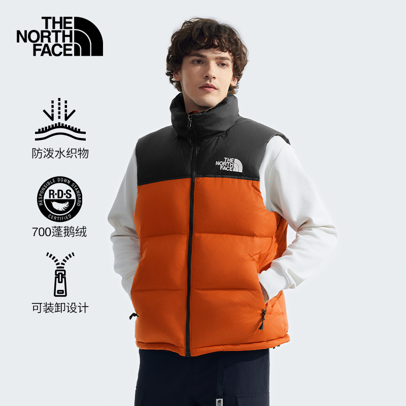 The North Face 96Nuptse ダウンベスト・マーカーのクラシックなアイコン、人気ブランドのガチェウの羽毛で作られたもの