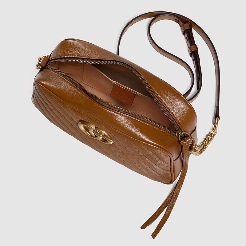 グッチ「Gucci」 〔GGマーモント〕キルティング スモール ショルダーバッグ