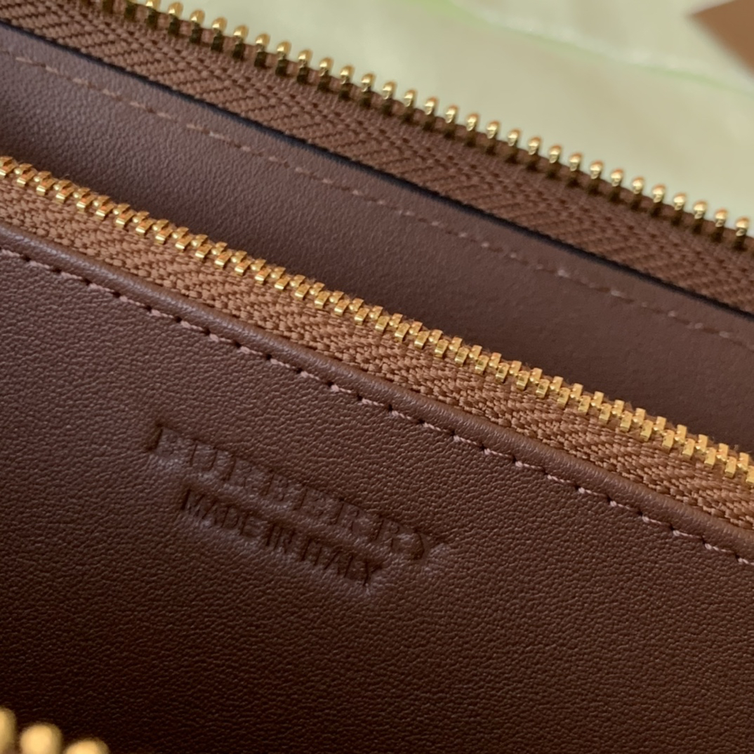 バーバリー「Burberry」Houseチェック & 粒革 ジップ ウォレット