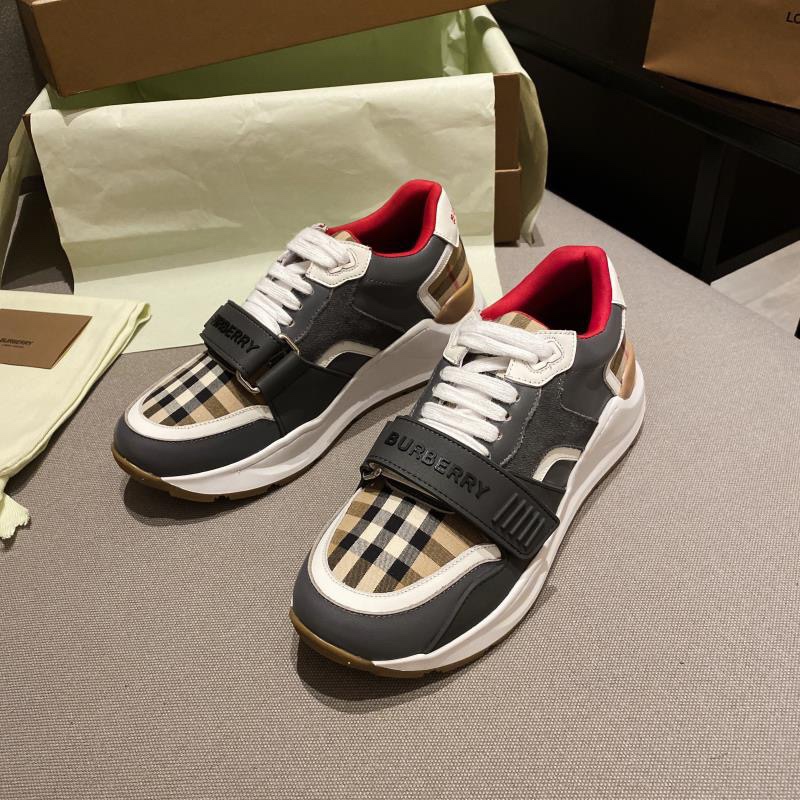 バーバリー「Burberry」バーバリー チェック プラットフォーム スニーカー / レザースニーカー