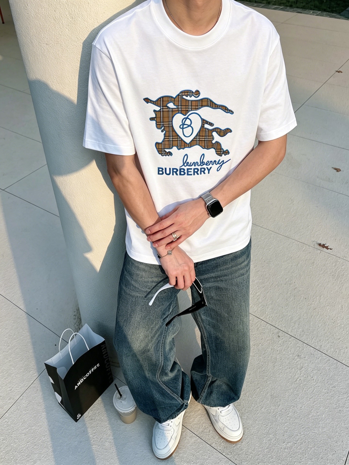 バーバリー「Burberry」ロゴプリントTシャツ / ショートスリーブ クルーネック