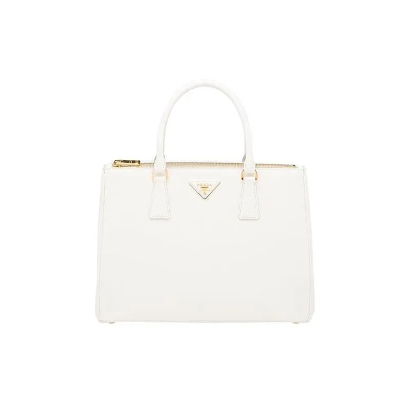 プラダ「Prada」レザー トップハンドルバッグ