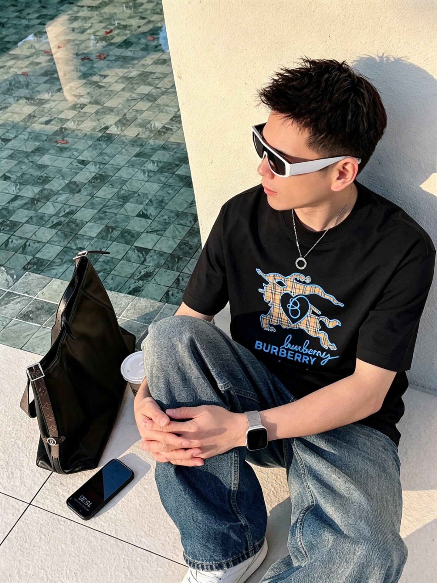 バーバリー「Burberry」ロゴプリントTシャツ / ショートスリーブ クルーネック