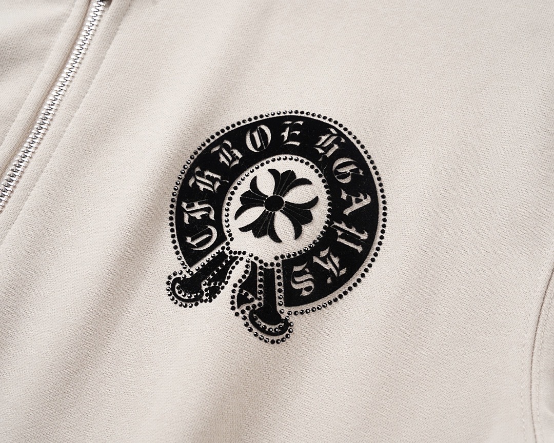 クロムハーツ「Chrome Hearts」秋冬ロングスリーブ ジップアップフーディ - ユニセックス