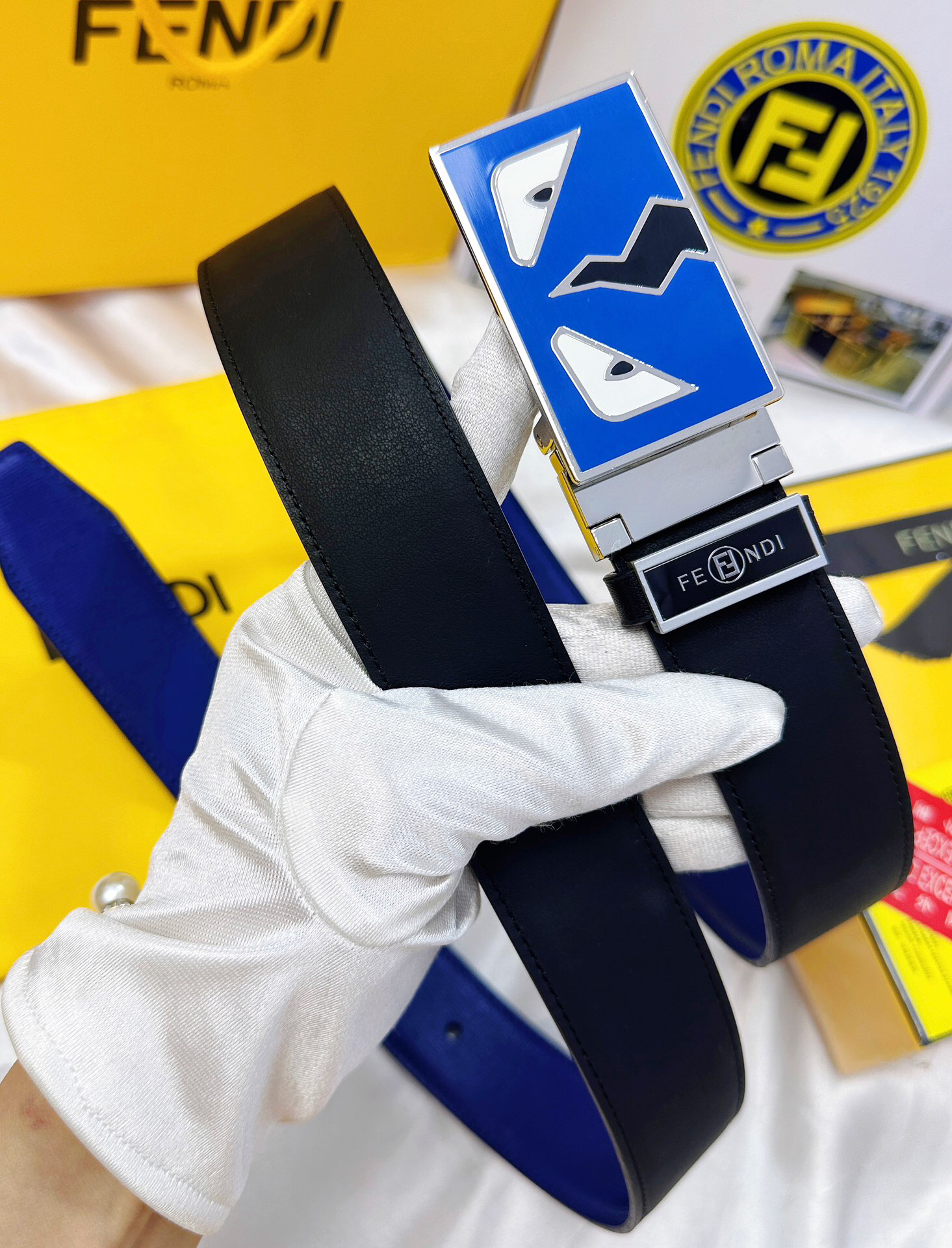 フェンディ「Fendi」リトルモンスター ベルト - リバーシブル フックベルト