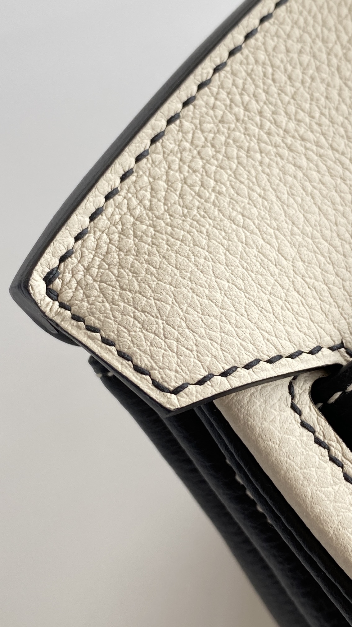 エルメス「Hermès」Birkin 25 パンダ レザー ショルダーバッグ