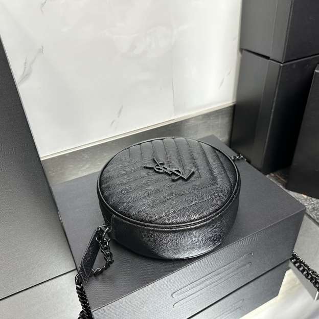サンローラン「Saint Laurent」VINYLE レザー サークルバッグ