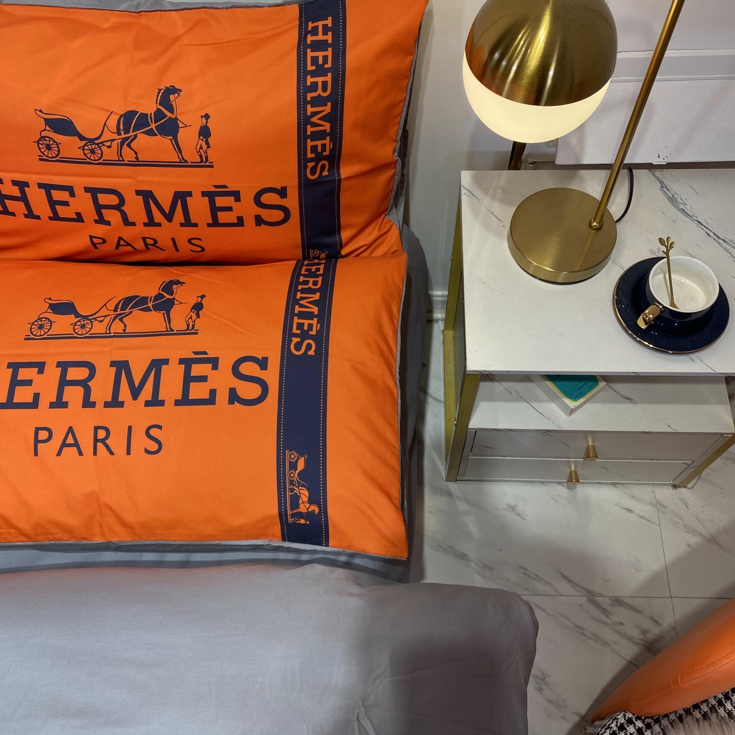 エルメス「Hermès」プレミアムコットン デジタルプリント 4点セット