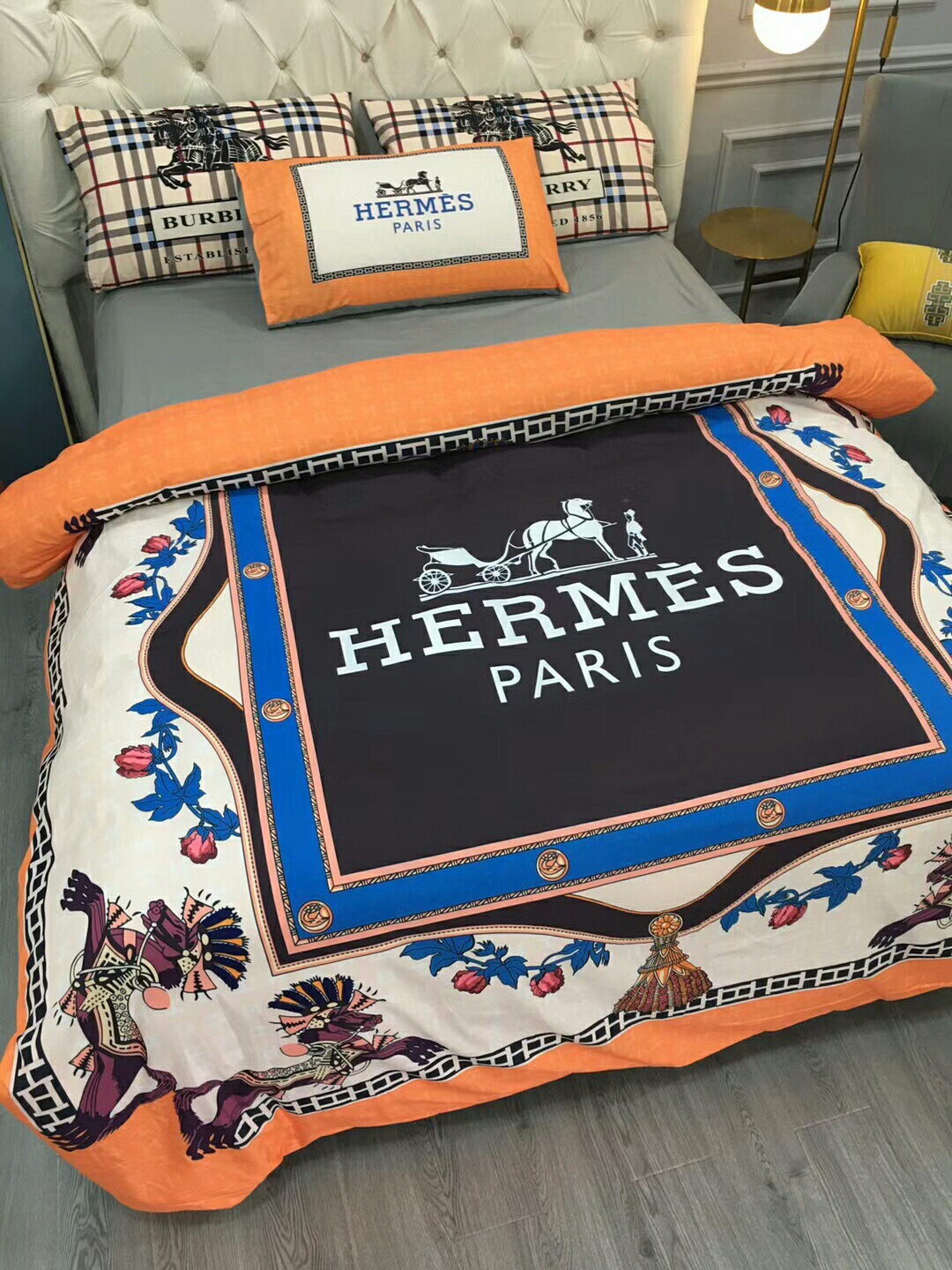エルメス「Hermès」プレミアムコットン デジタルプリント 4点セット