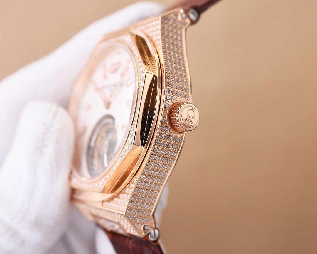 ジラール・ペルゴ「Girard-Perregaux」 ラウレアート クロノグラフ トゥールビヨン 腕時計42MM