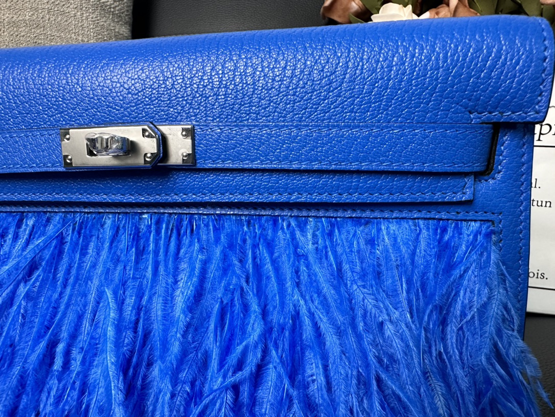 エルメス「Hermès」  ケリー エラン シャムキラ フェザー レザー ショルダーバッグ