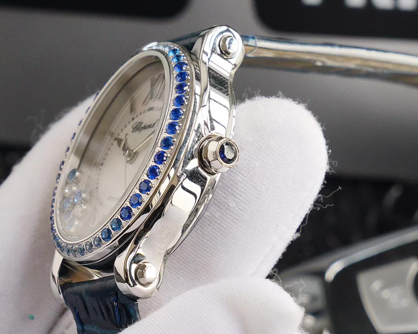 ショパール「Chopard」ハッピースポーツ オーバル メンズウォッチ36MM