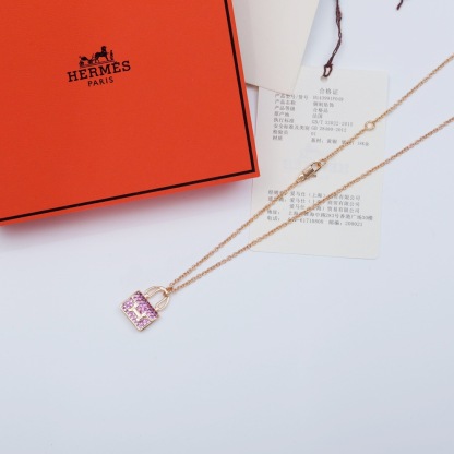 エルメス「Hermès」コンスタンス ピンクサファイア ネックレス40MM