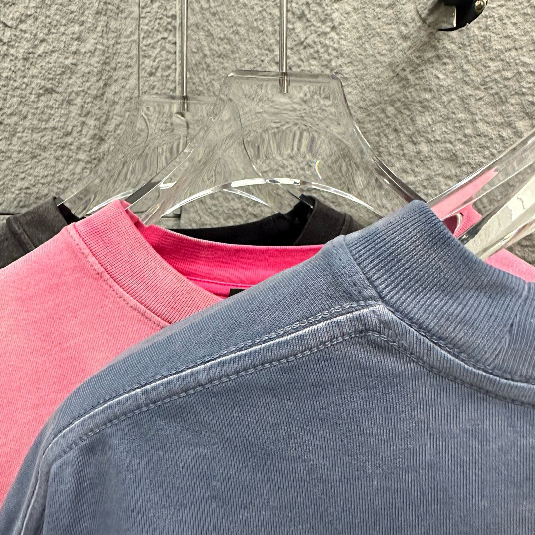 バレンシアガ「Balenciaga」2025早春新重工酸洗グラデーション旧半袖Tシャツ