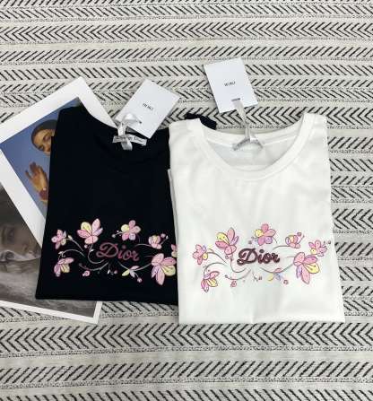 ディオール「Dior」25SS ハート＆バタフライ モノグラム プリントTシャツ
