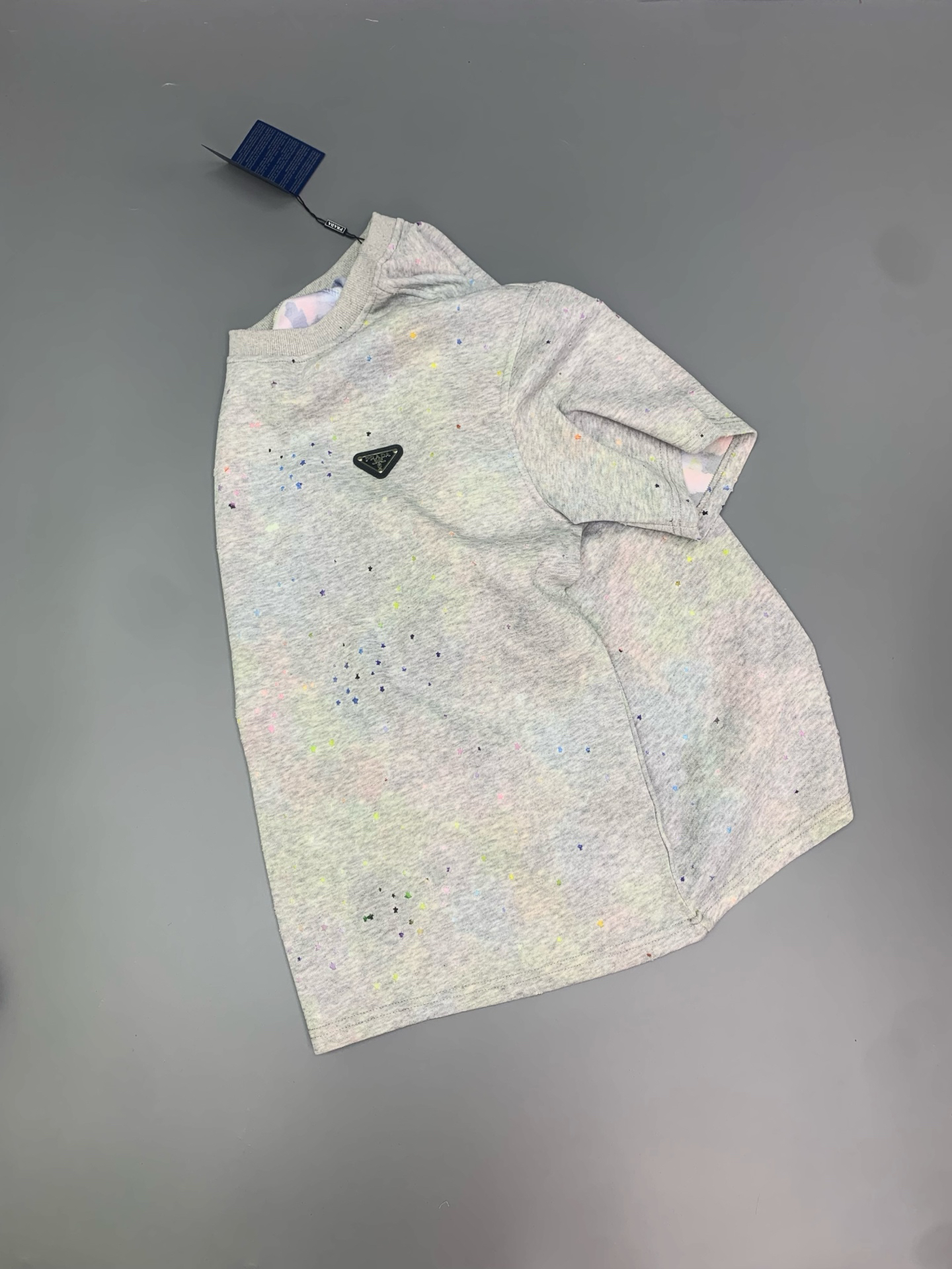 プラダ「Prada」2025SS メンズ ディストレスド パッチワーク スタープリントTシャツ