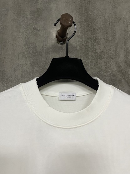 サンローラン「Saint Laurent」25SS クラシックロゴ プリント ヘビーウェイトTシャツ