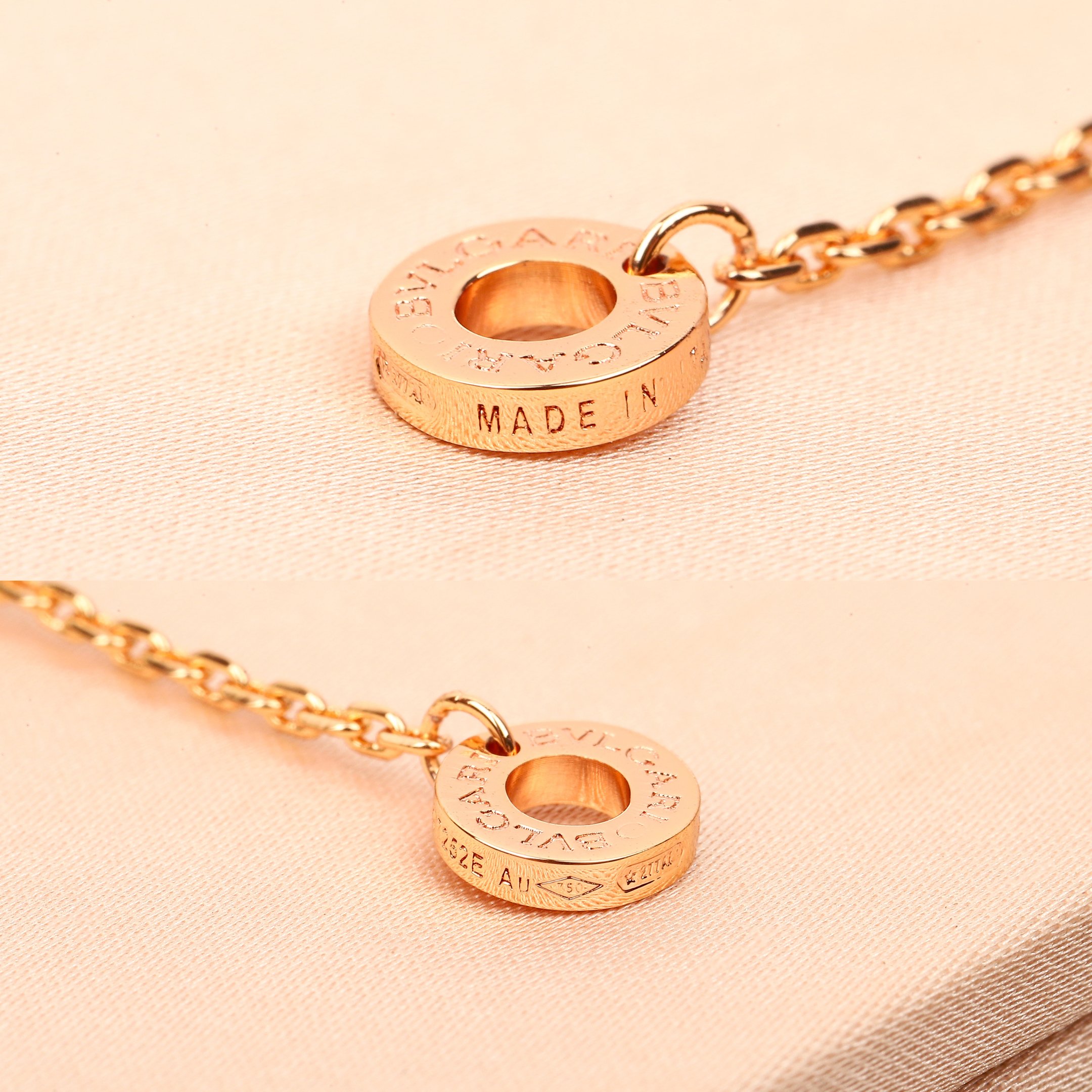 ブルガリ「Bvlgari」DIVAS’ DREAM パールマザーオブシェル 扇形ペンダントネックレス41-43cm