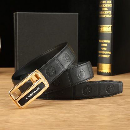 ヴァン クリーフ＆アーペル「Van Cleef & Arpels」 クラシックコレクション オートマチックスチールバックル レザーベルト100cm