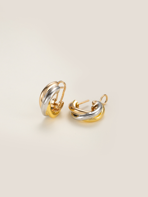 ティファニー「Tiffany & Co.」T トライコロールフープピアス