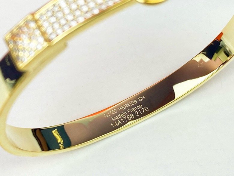 エルメス「Hermès」定番Kellyハーフドリルブレスレット15.8cm