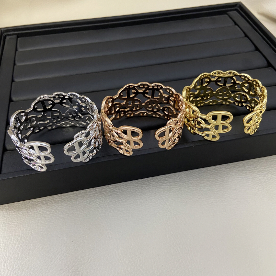 エルメス「Hermès」Chaîne d'Ancre オープンワーク ブレスレット