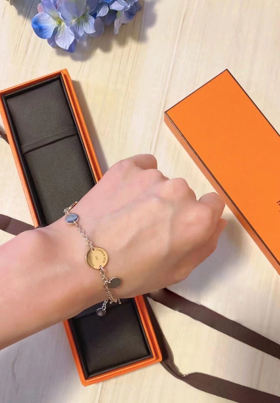 エルメス「Hermès」Chaîne d'Ancre コイン ブレスレット‌ ‌