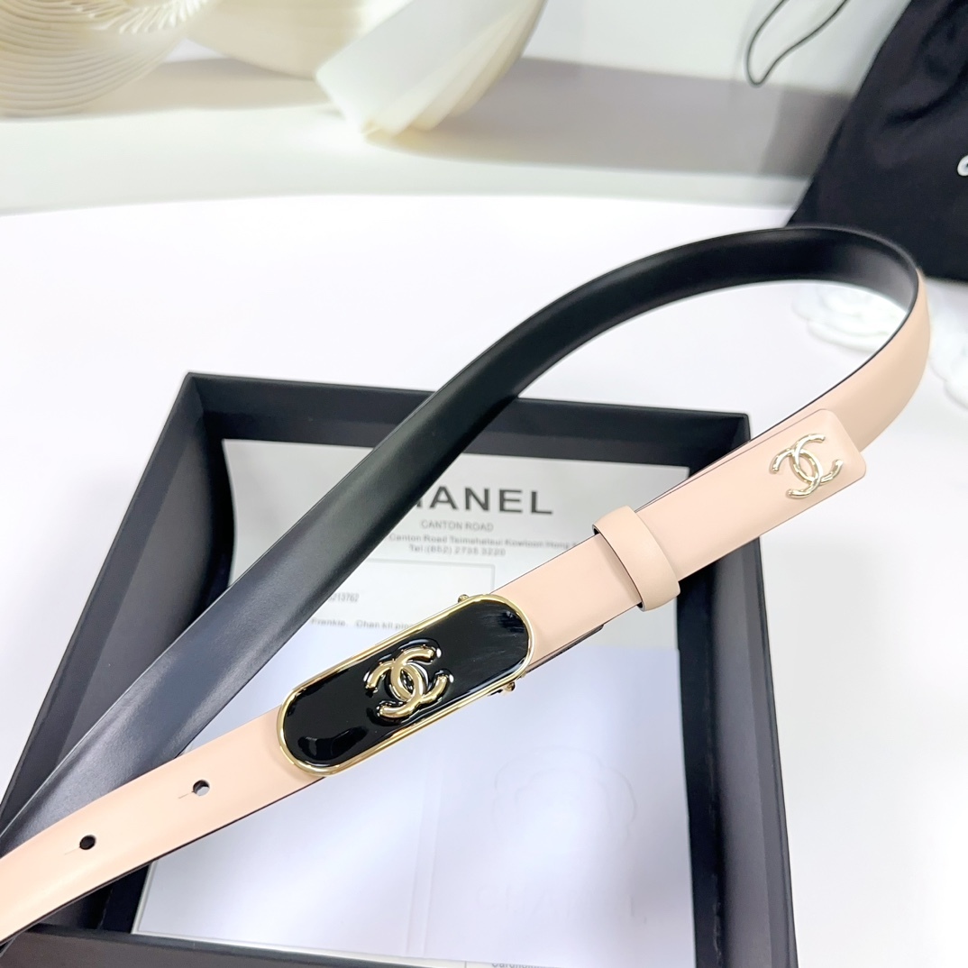 シャネル「Chanel」ダブルC レザーベルト ベルト100CM