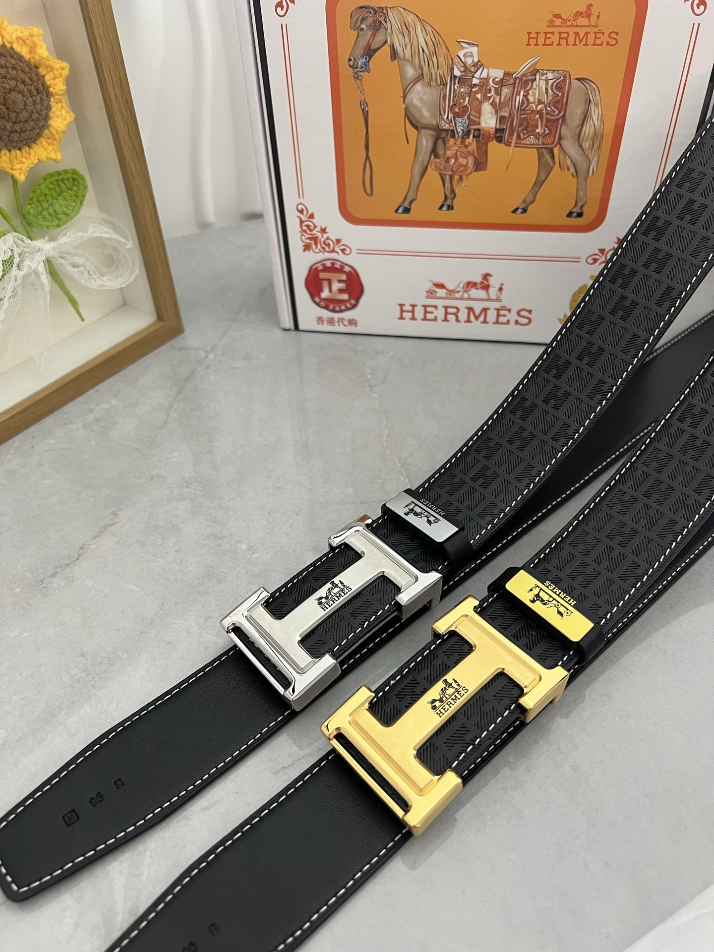 [Copy]エルメス「Hermès」Jumbo Belt Buckle & ダブルフェイスレザーベルト100cm