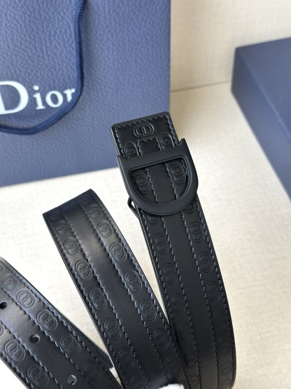 ディオール「Dior」Montaigne 3.5cm ダブルフェイスレザーベルト100CM