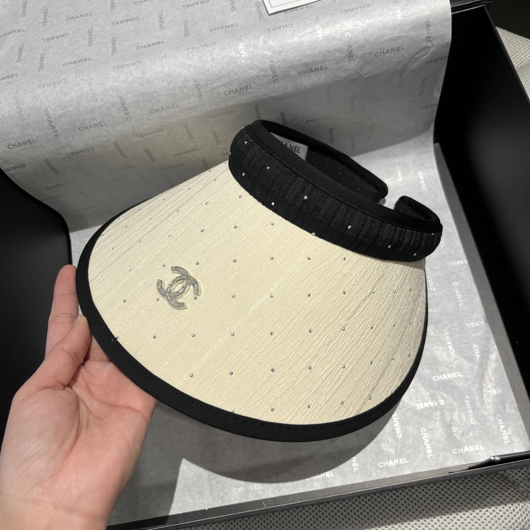 シャネル「Chanel」オープンクラウン サンハット ハット