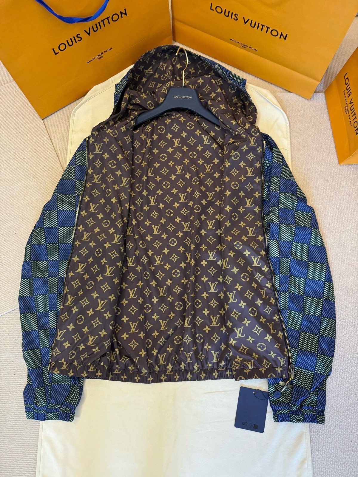 ルイ・ヴィトン「Louis Vuitton」DAMIER 双面防风夹克 アウター