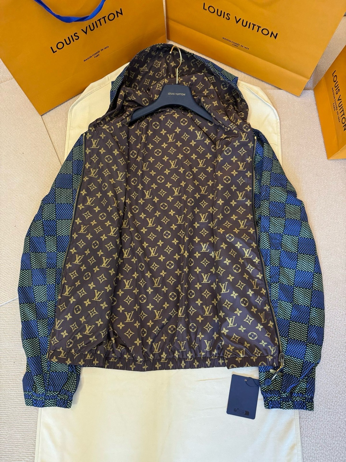 ルイ・ヴィトン「Louis Vuitton」DAMIER 双面防风夹克 アウター