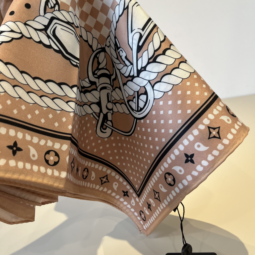 ルイ・ヴィトン「Louis Vuitton」クリエイティブ・ヴェール スカーフ90cm