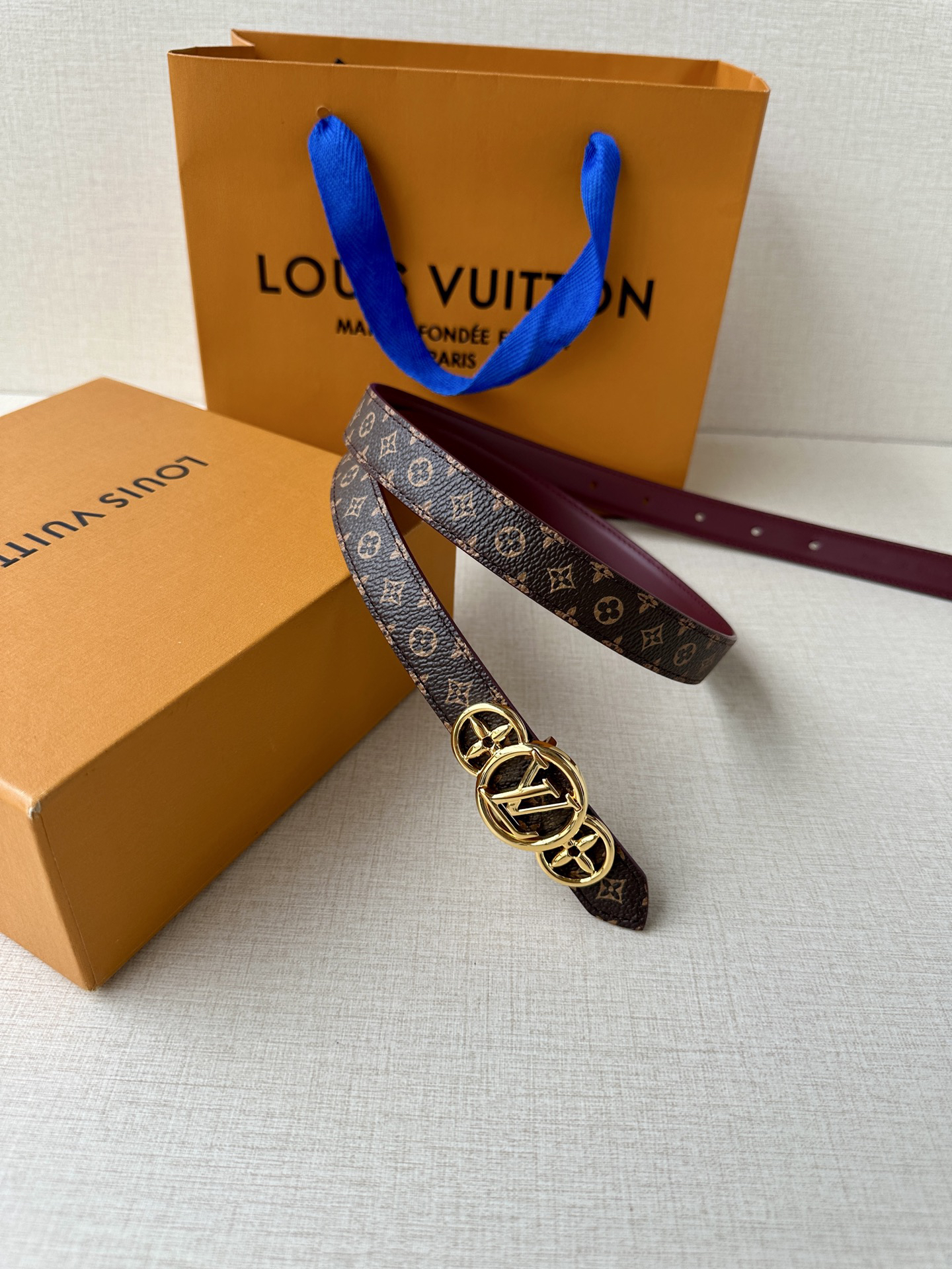 ルイ・ヴィトン「Louis Vuitton」Damier Santur リバーシブル ベルト