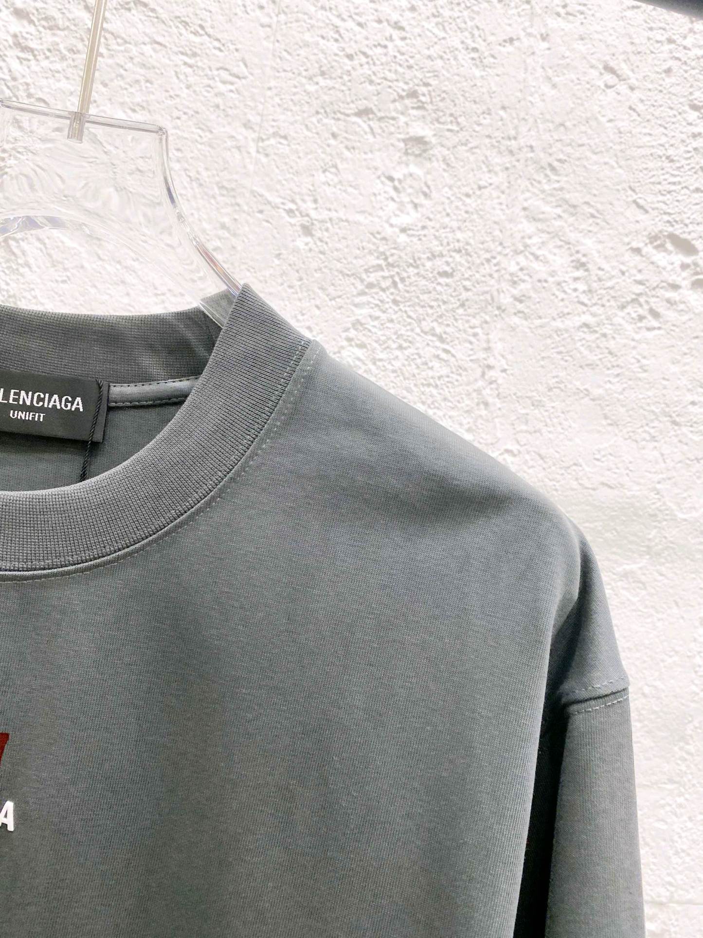 バレンシアガ「Balenciaga」ハイネックプレミアムコットン半袖Tシャツ